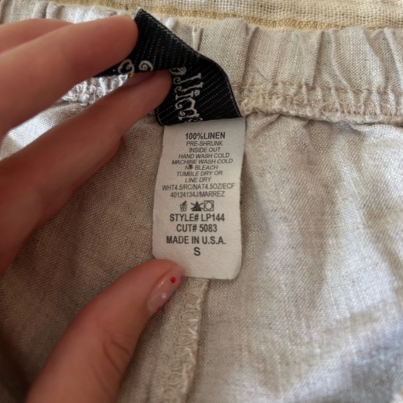 Ultra wide leg 100% linen tiered pants - Picture 4 of 4